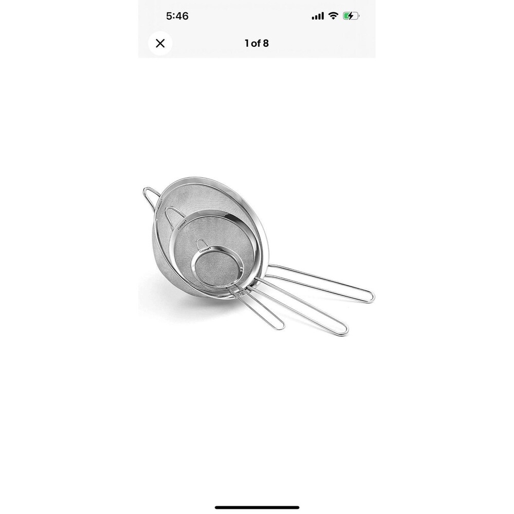Cuisinart Mesh Strainers, 3 Count (Pack of 1) Set, CTG-00-3MS Silver